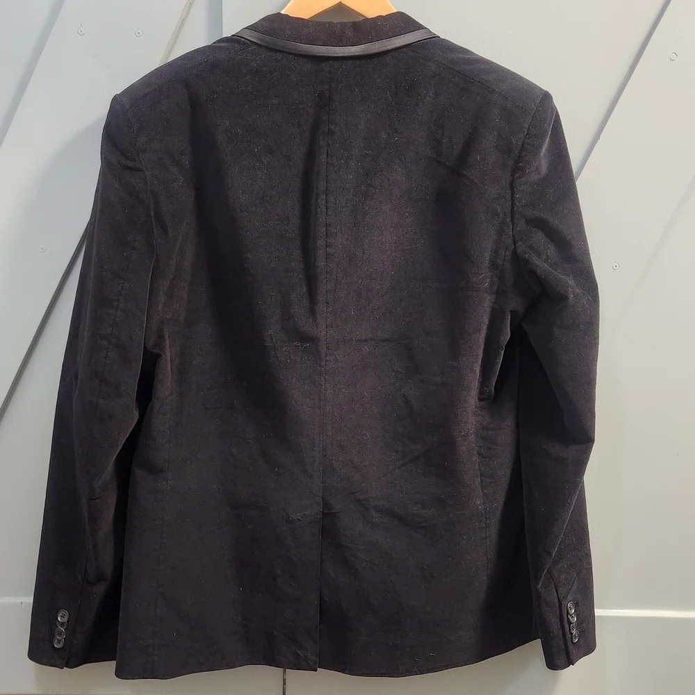Armani Exchange Black Velvet Formal Blazer Jacket Men's L Party Evening Wear